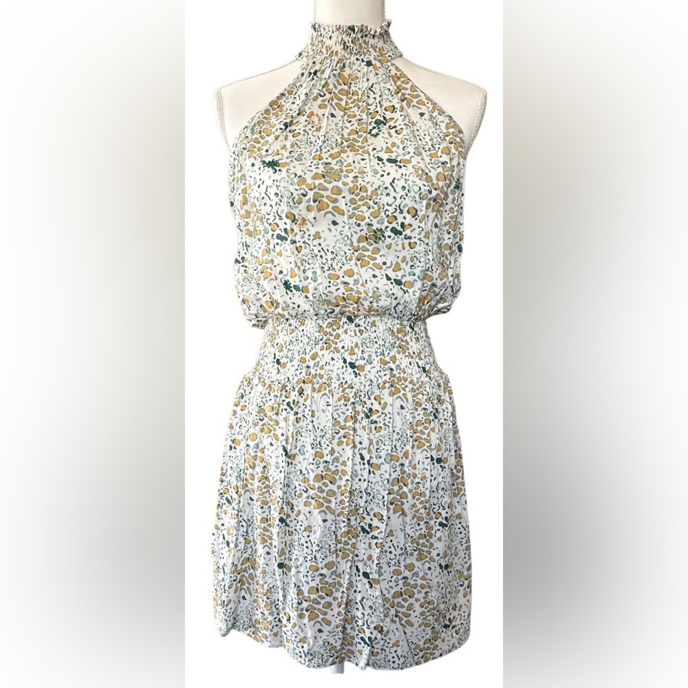 Skemo Floral Print Dress with Smocked Waist